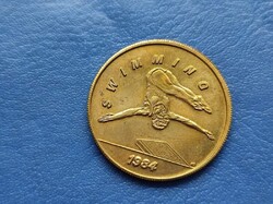 USA LOS ANGELES OLIMPIA 1984 EMLÉKÉREM SPORTOK: ÚSZÁS MŰUGRÁS! RITKA!