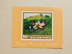 1966. Festmény (I.) - Szinyei Merse Pál: Majális - blokk**  /800Ft/