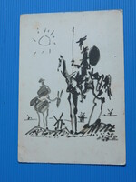 Francia Művészeti motívum képeslap 1964. - Picasso: Don Quichotte