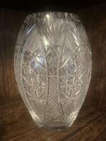 27 cm magas ovális kristályváza