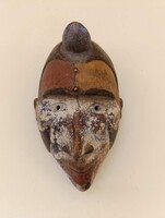 Antik afrikai Igbo népcsoport fa maszk Nigéria africká maska 522 D300 4064