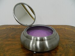 Eredeti art deco / bauhaus acél tükrös piperetartó doboz