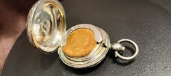 Antik tömör ezüst érmetartó - ritkaság