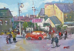 Bánfi - "Tabán..."  - (olaj,karton 23×33 cm)