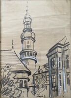 Zórád Ernő tusrajz
