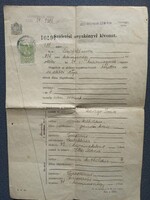 ZA630.32 Régi irat TISZAFÖLDVÁR 1940 Faragó Imre