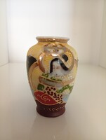Régi kézzel festett japán Satsuma porcelán váza