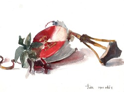 Ismeretlen alkotó 14 x 19 cm vegyes technika, papír 1961