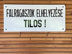 Tilos tábla, zománc tábla