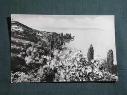 Képeslap,Tihany,Balaton látkép,részlet,1961-