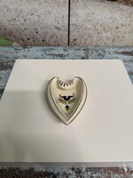 Zsolnay Porcelán Szív Alakú Gyűrűtartó Tálka A150