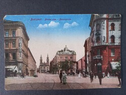 Régi képeslap Budapest Baross utca 1917