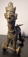 Ritka Indiai bronz szobor Dhorka