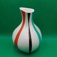 Ritka gyűjtői  Budapesti Zsolnay/ FIM Budapest Porcelángyár csíkos váza