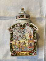 Gyönyörű Angol Sadler porcelán tea fű tartó, különleges forma.
