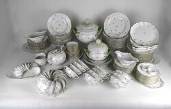 1V303 Antik 12 személyes apró virág mintás Herendi étkészlet 150 darab