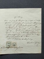 ZA630.43 Régi irat - nyugta  quittung- 32 fl. 50 kr.  GYŐR RAAB 1861