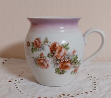 NAGYON RITKA MINTA! Meseszép Zsolnay rózsás pocakos bögre