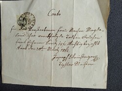 ZA630.42 Régi irat - nyugta - GYŐR RAAB 1862  K.K. Steueramt  Raab