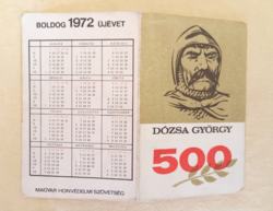 200 Forintos ládám - Kártyanaptár 1972-11