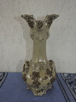 Antik 1800 -as évekbeli kőporcelán Villeroy & Boch váza