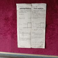 KÉT NYELVŰ Fizetési Meghagyás/ Kecskeméti ADÓHIVATAL - alpári Lakos(Kós Pál) 1867.