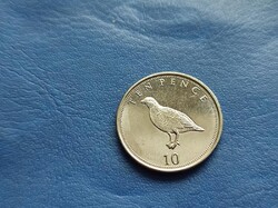 GIBRALTÁR 10 PENCE / TEN PENCE 2016 MADÁR! II.ERZSÉBET KORONÁS! RITKA! UNC!