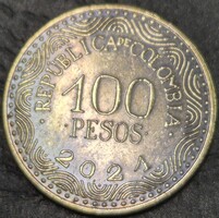 Kolumbia 100 peso 2021.