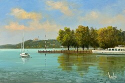 AKCIÓ Lantos György Kihajózás Fürednél 20x30