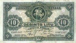 10 litu 1927 Litvánia Nagyon ritka