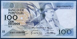 Portugália 100 Escudos 1988, VF+.