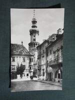 Képeslap,Sopron,Storno ház,,Tűztorony látkép,részlet,1960-