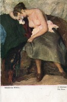 Képeslap: Nők. Mihálovits Miklós festménye.