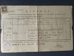 ZA630.59 Régi irat -Nagykőrös - 1904 - Halász Károly -Somogyi Juliánna
