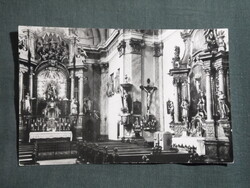 Képeslap,Sopron,Domonkos templom,oltár látkép,részlet,1961-