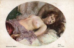 Képeslap: Nők. Mihálovits Miklós festménye.