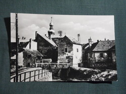 Képeslap,Sopron,Ikva patak,híd,festőköz látkép,részlet,1961-