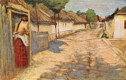 Képeslap: Nők. Bihari Sándor festménye.