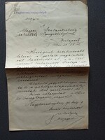 ZA630.60 Régi irat -Nagybörzsöny 1911 -Magyar Gazdaszövetség Budapest -gazdakör megalakítása