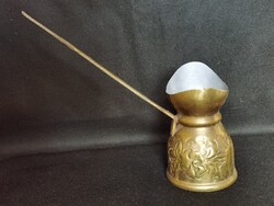 Artistic Turkish forged copper coffee maker, jazzed