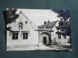 Képeslap,Sopron,Két Mór ház látkép,részlet,1961-