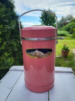 Vintage, retro, nagyméretű, kínai ételhordó termosz
