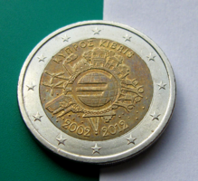 Ciprus - 2 euró emlékérme – 2012 – 10 éves az €