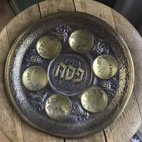 Old Israeli copper wall plate