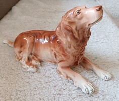 Nagy porcelán kutya figura