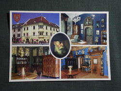 Képeslap,Sopron,térképes,Storno ház,múzeum látkép,részlet,2000-
