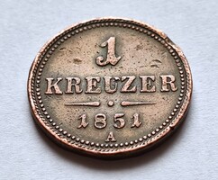1 Kreuzer / Krajcár 1851 A.