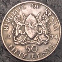 Kenya 50 cent, 1974.