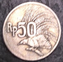 Indonézia 50 rúpia, 1971.