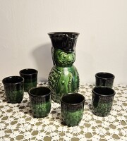 Miska kancsó 6 pohárral /HIBÁTLAN/